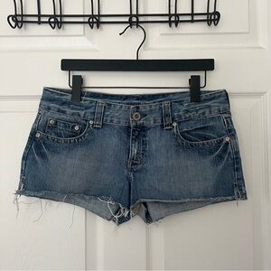American Eagle Low Waisted Denim Blue Shorts